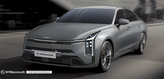 기아 'K8 페이스리프트' 예상도 (출처 : 뉴욕맘모스)