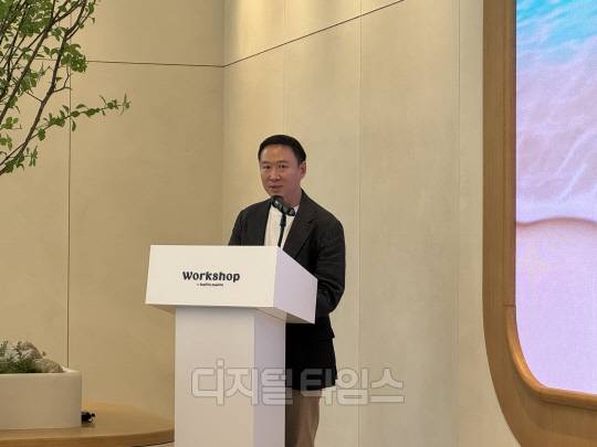 허희수 SPC 부사장이 15일 서울 강남구 Workshop by 배스킨라빈스에서 열린 트로피컬 썸머 플레이 론칭 행사에서 발언하고 있다.
