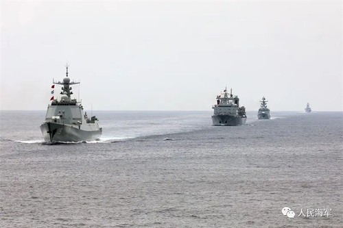 지난해 중국·러시아 해군 합동 훈련 [중국 해군 제공. 재판매 및 DB 금지]