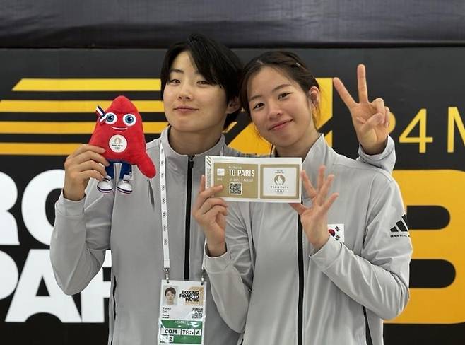 파리올림픽에 출전권하는 오연지(왼쪽)와 임애지. 사진 | 연합뉴스