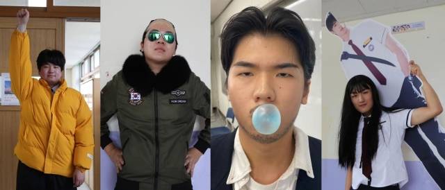 '무빙', '서울의 봄', '살인자ㅇ난감', '선재 업고 튀어' 등 각종 영화, 드라마 속 캐릭터를 패러디한 의정부고등학교 학생들. 의정부고 학생자치회(@uigocouncil_official)