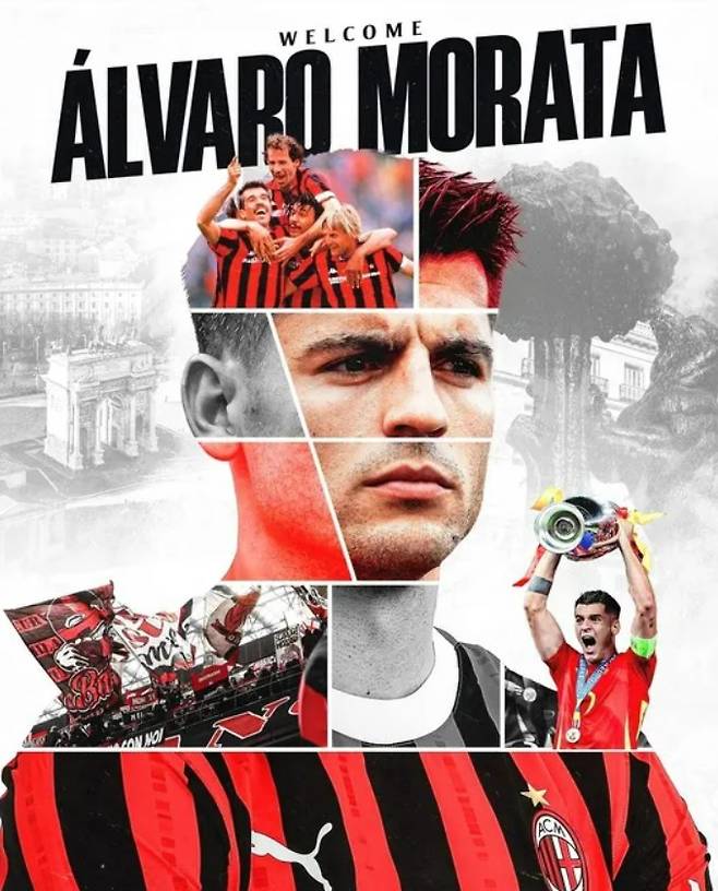▲ AC밀란에 합류한 모라타 ⓒAC밀란