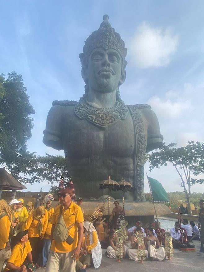 발리 가루다 공원의 비슈누 동상. 이환주 기자.