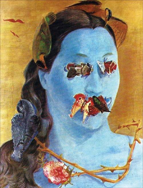 롤런드 펜로즈, 날개가 있는 가면(발랑틴의 초상), 1937년.