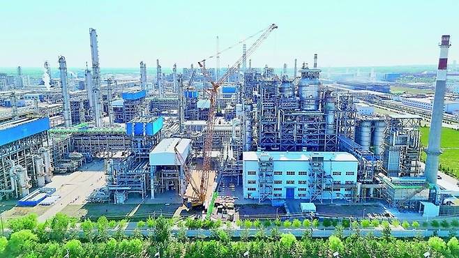 중국 시노펙 석유화학 생산시설 전경. [시노펙 홈페이지 캡쳐]