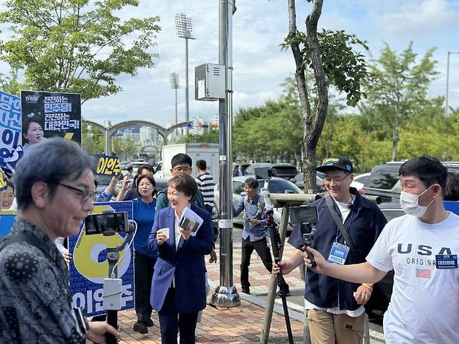 더불어민주당 8·18 전당대회 2차 합동연설회가 20일 오후 인천 남동구 남동체육관에서 열렸다.  *재판매 및 DB 금지