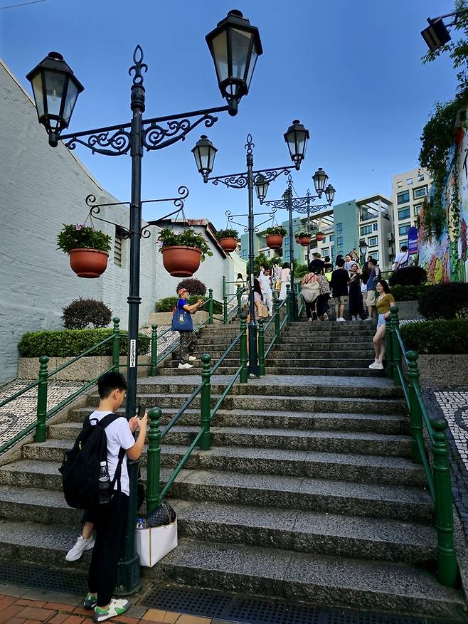 타이파 빌리지 계단 포토존.