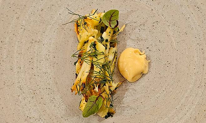 더덕구이와 된장 마요네즈