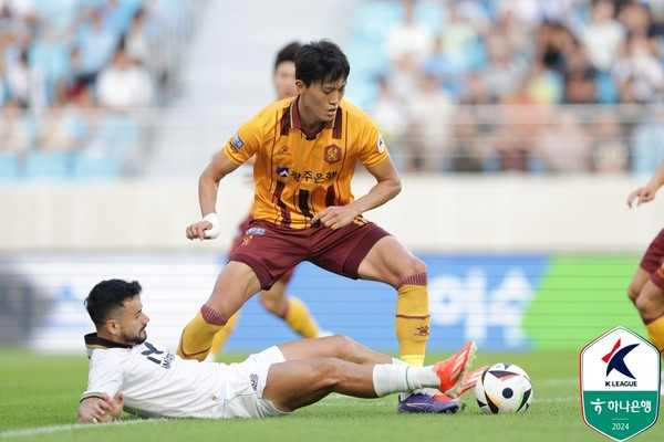 허율(광주FC). 한국프로축구연맹 제공