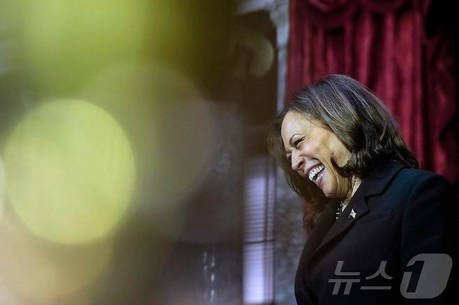 카멀라 해리스 미국 부통령의 웃는 모습 <자료사진> ⓒ AFP=뉴스1