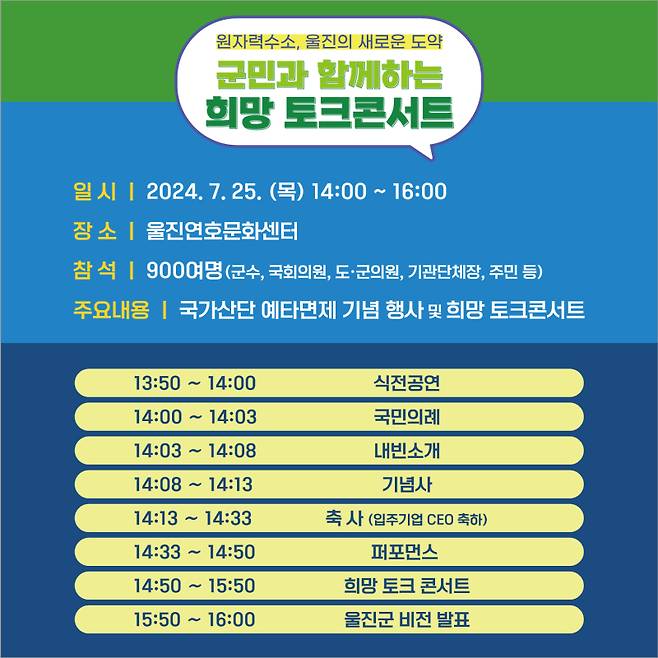 군민과 함께하는 희망 토크콘서트 카드뉴스. 울진군 제공