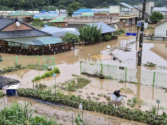 [대전=뉴시스]지난 10일 새벽 폭우로 침수된 대전 서구 용촌동 정뱅이마을. (사진=정뱅이 마을주민 제공)  2024. 07. 22  *재판매 및 DB 금지