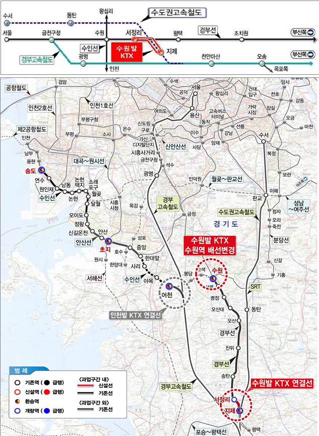 수원발 KTX 직결사업 설명 이미지[수원시 제공]