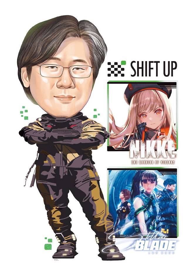 1978년생/ 중앙대 시각디자인과/ 1997년 만트라 일러스트레이터/ 1998년 소프트맥스 그래픽팀장/ 2005년 엔씨소프트 블레이드&소울 AD/ 2013년 시프트업 대표이사(현) [일러스트 : 강유나]