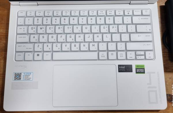 HP 오멘 14 슬림 본체 내장 키보드. 정옥재 기자