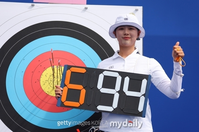 임시현이 세계 신기록을 작성하며 랭킹라운드 1위를 기록했다./게티이미지코리아