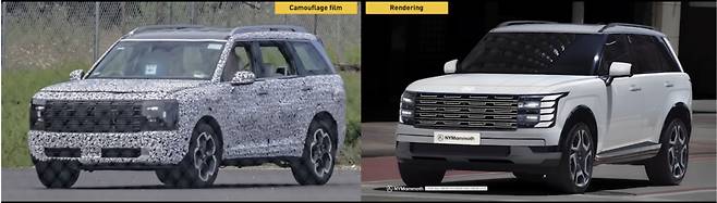 현대차 '팰리세이드 풀체인지' 예상도 (출처 : 뉴욕맘모스)