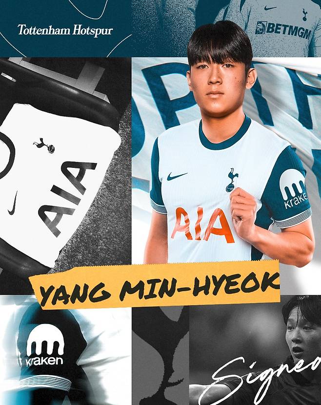 K리그 역대 최고의 초신성 양민혁이 토트넘 이적을 완료했다. 양민혁은 28일 한국에 입국한 토트넘 관계자들과 만나 계약서에 서명하고, 이적을 마무리했다. 양민혁은 토트넘과의 일정을 마무리한 후에 대선배인 손흥민과도 만났다. 양민혁은 손흥민의 존재가 이적에 큰 영향을 끼쳤다고 밝혔다. 사진=토트넘
