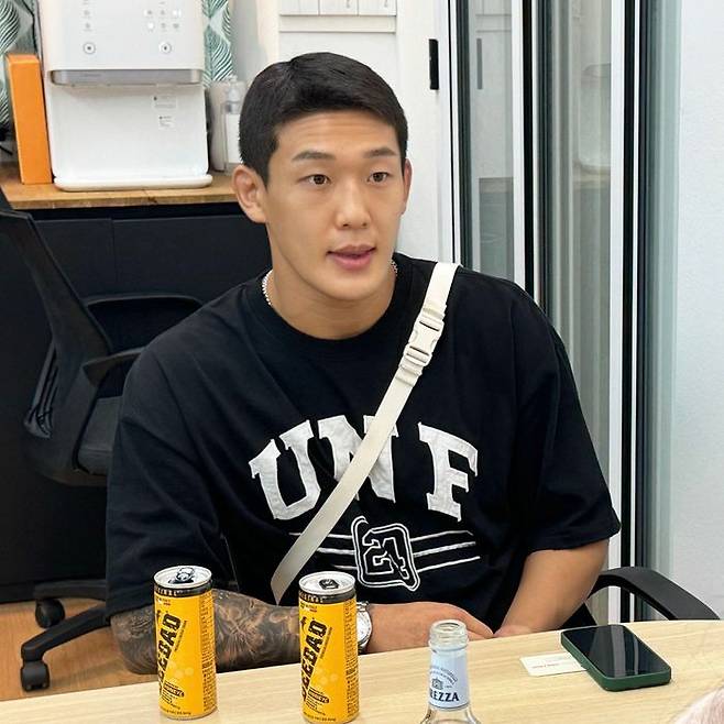 유주상 선수는 지난 18일 서울 강남구 워프코퍼레이션 본사에서 데일리안과 인터뷰를 진행했다. ⓒ데일리안 황지현 기자