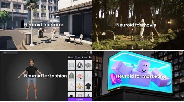 *사용자가 입력한 텍스트로 3D 모션 콘텐츠 생성.
출처: 네이션에이, 뉴로이드 화면