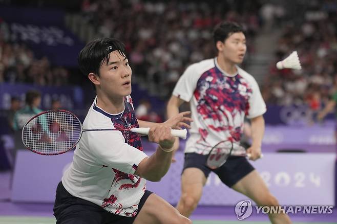 서승재의 남자복식 파트너인 강민혁 [AP=연합뉴스]