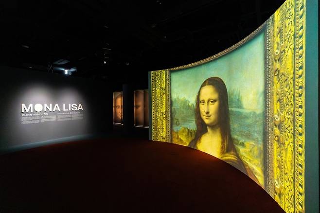 인천 뮤지엄엘 1관(이머시브관)의 개관작인 '모나리자 이머시브(Mona lisa Immersive)' /사진=LG헬로비전(뮤지엄엘)