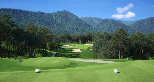 골프존이 2024년 투비전NX 업그레이드를 진행했다고 밝혔다. 사진은 최신 버전 언리얼 엔진 업그레이드로 향상된 투비전NX 코스 화면