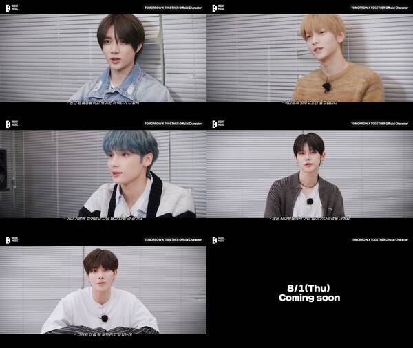 ▲ 8월 1일 공개되는 투모로우바이투게더 공식 캐릭터 작업 뒷이야기를 소개하는 영상이 공개됐다. 제공|빅히트뮤직