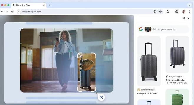 구글 크롬에 전면 도입될 예정인 '서클 투 서치'와 유사한 검색 기능 예시. 사진=9to5Google