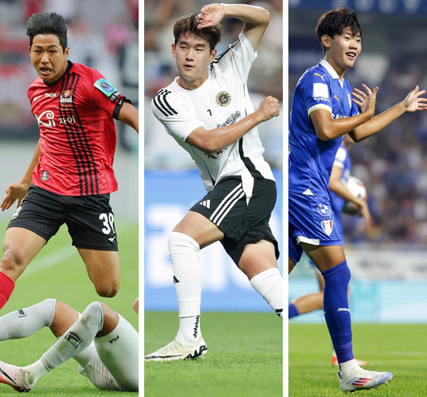 FC서울 강주혁, 대전 윤도영, 수원 삼성 박승수(왼쪽부터). 프로축구연맹 제공