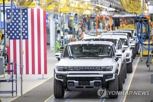 디트로이트의 한 자동차 공장 [AFP=연합뉴스]