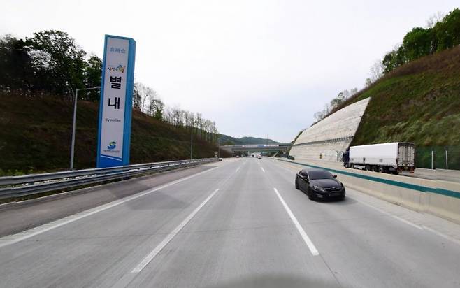 남양주시 별내 휴게소 부근 세종포천고속도로. /사진=네이버 로드뷰