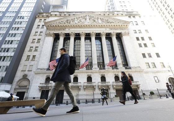 미국 뉴욕증권거래소 전경. [UPI=연합뉴스]