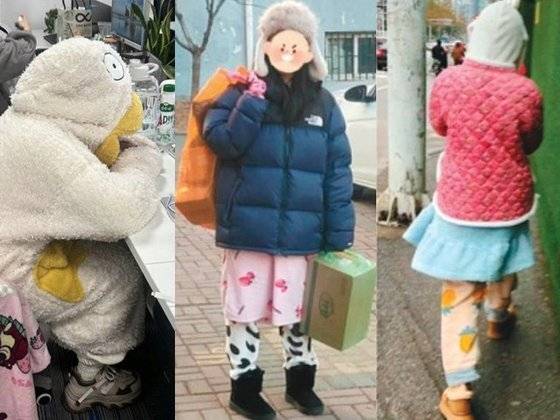 중국 SNS 샤오홍슈(Xiaohongshu)에 ‘출근복’으로 올라온 인증 사진들. 샤오홍슈 캡처