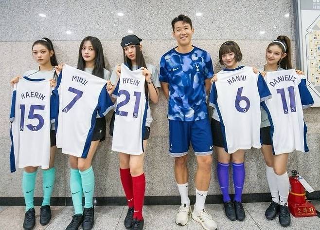 뉴진스와 손흥민. 사진|뉴진스SNS