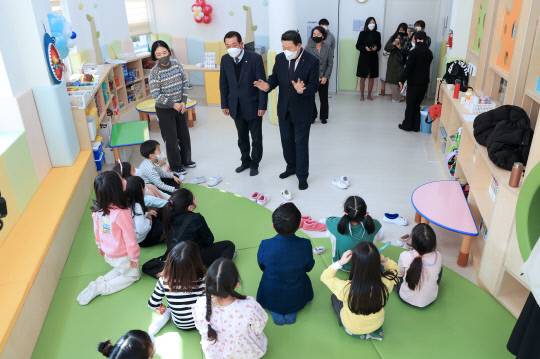 지난해 1월 당진시 송악 다함께 돌봄센터가 개소식을 가졌다. 사진=당진시 제공.
