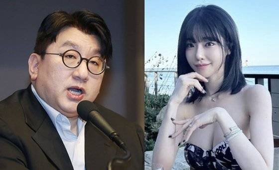 방시혁 하이브 의장, 아프리카TV BJ 과즙세연. 뉴시스, 인스타그램 캡처