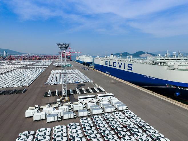 광양항 자동차부두 전경. 여수광양항만공사&nbsp;&nbsp;