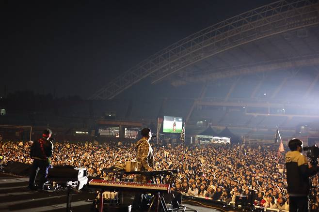 지난해 10월 경기도 안산 와~스타디움에서 열린 '경기인디뮤직페스티벌 2023' 한 장면. 사진제공=경기도