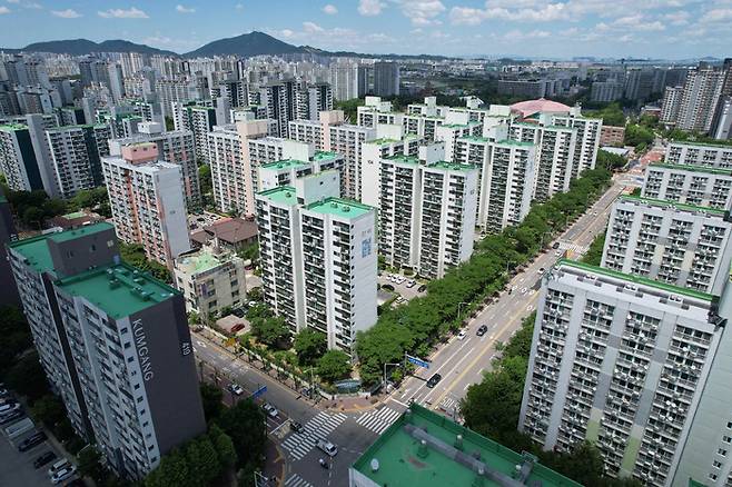 경기도 부천시 내 중동 신도시의 한 아파트 단지 전경. [매경DB]