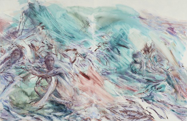 카일리 매닝 '격변(Sea Change)', 2023년, 린넨에 오일, 243.8 x 375.9 cm /사진제공=스페이스K