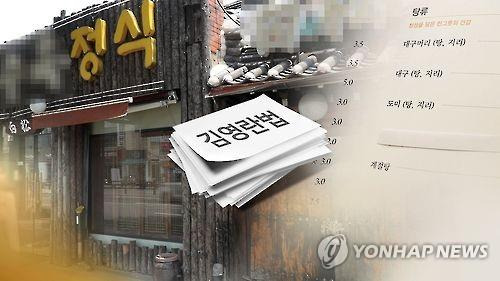 정부, 이달 말 청탁금지법상 식사비 한도 3만→5만원 상향(CG) [연합뉴스 자료사진]