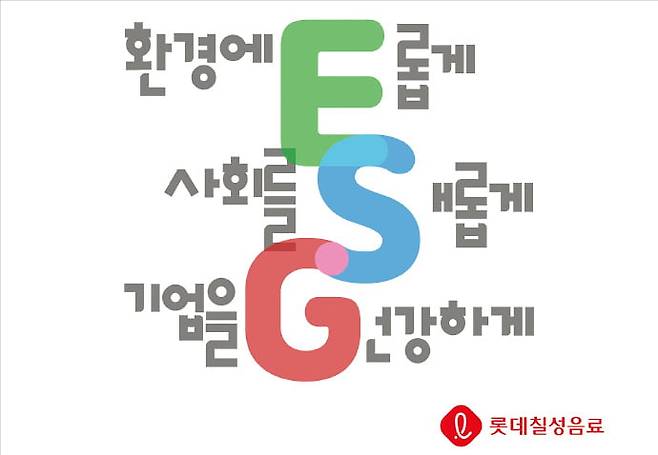 롯데칠성음료 ESG 슬로건.  롯데칠성음료 제공