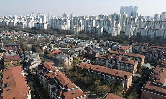 경기도 고양시 일산 신도시 일대 빌라, 아파트 단지의 모습. 뉴시스