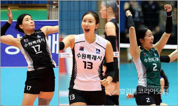 '김도아-김나희-이연재 삼각편대 활약' 수원특례시 女배구, 홍콩에 3-2 승리.