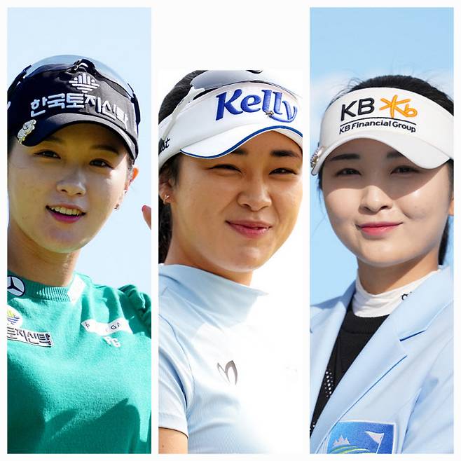 왼쪽부터 박현경, 윤이나, 이예원. (사진=KLPGA)