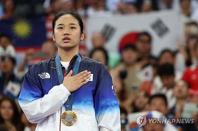 2024 파리올림픽 배드민턴 여자 단식 금메달리스트 안세영 선수 / 사진=연합뉴스