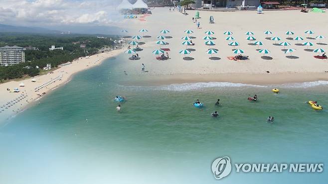 동해안 해수욕장 (CG) [연합뉴스TV 제공]