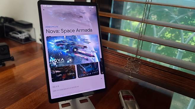 ‘레노버 리전탭 Y700 2세대’  게임 인스톨 셋팅 모습. 인스톨이 빠르고 응답속도가 높은 편이다. 사진 | 손재철기자