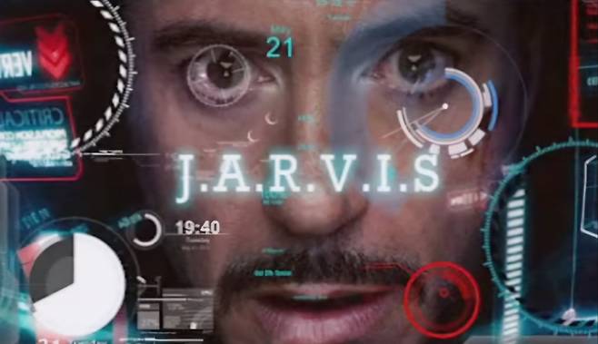 영화 아이언맨에 등장하는 인공지능(AI) 개인비서 자비스 [아이언맨 갈무리]